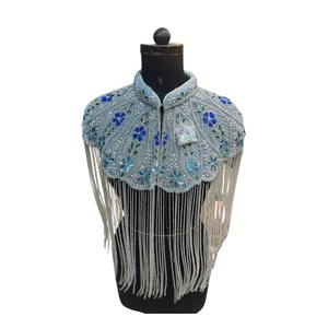 2025 Beaded <b>Sequins</b> cape with high quality <b>fabric</b> at best prices from India - Product Image 1