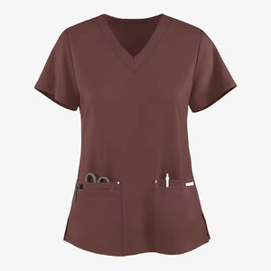 Tenues d'infirmière pour femmes Ensemble de blouses écologiques Conception de haut personnalisée Vêtements d'hôpital Uniformes de soins de santé - Product Image 4