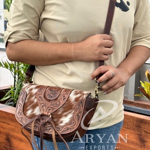 Neue Kollektion Real Cowhide Fur Hand gefertigte Leder-Schulter tasche Carving Bohemian Bags Hot Selling Bags für Frauen - Product Image 1