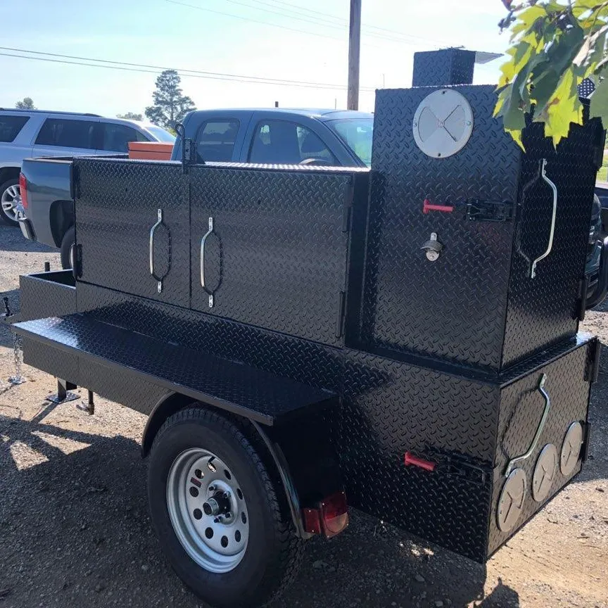 Schuur Deur Mobiele Bbq Snnoker Grill Aanhanger Voor Opslag Food Truck Concessie