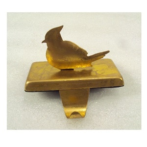 Gold Finished Bird Metal <b>Stocking</b> <b>Holder</b> For Christmas Home Party Decorative - Product Image 1