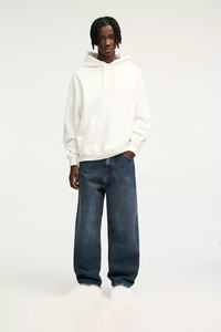 Huzaifa Produits fabriqués Personnalisé Surdimensionné Blanc À Capuche Poids Lourd Unisexe Premium Coton Polaire Streetwear Brodé - Product Image 3