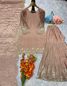 Sharara costume robe de créateur pakistanaise indienne Bollywood fête mariage porter Salwar Kameez - Product Image 4