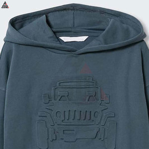 Nouvel arrivage Sweats à capuche gaufré 100% coton à séchage rapide de style streetwear Design OEM personnalisé coupe régulière hiver - Product Image 4