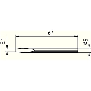 Punta de Soldador ERSA 032 KD/SB en Forma de Cincel con Ancho de 3.1 mm Serie 0032 - Product Image 3