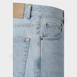 Pantalons en jean vintage pour hommes en gros 2025, de haute qualité, coupe droite, ample, bouton, lavable, uni - Product Image 5