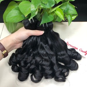 Perruque péruvienne bouclée à Double tissage Machine, EXTENSION de cheveux humains vierges au prix de gros de haute qualité - Product Image 2