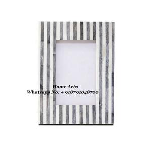 Marco de espejo colgante de pared de forma Rectangular de diseño admirable Marco de espejo de madera hecho a mano con trabajo de incrustaciones de hueso a granel - Product Image 1