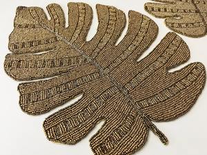 Sous-verres et dessous de plat décoratifs faits à la main en perles de rocaille, design unique, meilleure qualité, différentes couleurs et tailles, en pierre d'Inde - Product Image 3