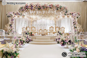 Mandap de Madera Tradicional Indio Triveni para Bodas, Mandaps de Triple Columna en Oferta, Área de Pasarela en Venta Directa de Fábrica en Australia - Product Image 5