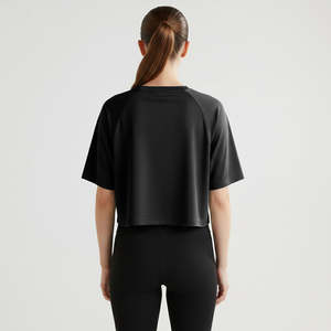 เสื้อยืดออกกำลังกาย GAI ผ้าถักสีดำ - Product Image 2
