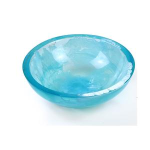 Bol de service en résine artistique fait à la main finition lisse brillante design élégant moderne adapté aux collations salades ou centre de table - Product Image 6