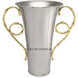 Fourniture directe d'usine de verre clair de qualité luxueuse en vase trompette de pièce maîtresse de table de mariage de concepteur unique à bas prix - Product Image 4