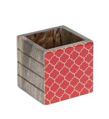 Portalápices Meena y de madera con diseño de incrustaciones intrincadas para uso en el hogar, escuela, oficina, con funcionalidad de calendario - Product Image 6