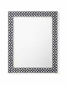 Marco de espejo Diseño Incrustaciones de hueso Espejo enmarcado decorativo Decoración de pared Hogar de lujo Hoteles por Artesanías de media luna - Product Image 2