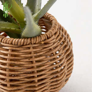 Pot de fleurs décoratif en fibre végétale de haute qualité, sculpté à la main, pour jardin, maison, intérieur, fabriqué par VgreenArt du Vietnam - Product Image 3