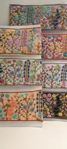 Dentelle brodée florale élégante avec un design complexe et coloré pour la mode et la décoration intérieure Artisanat pour chaussures et sacs - Product Image 4