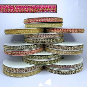 Encajes Bordados Tradicionales Hechos a Medida, Multicolores, con Pedrería, 100% Algodón, Colores Variados de Lujo para Vestidos de Novia y Ropa - Product Image 2