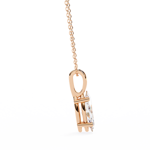 Mujer boda fiesta desgaste redondo brillante corte solitario laboratorio crecido CVD diamante amarillo oro colgante collar VS2 claridad VS2 Color - Product Image 3