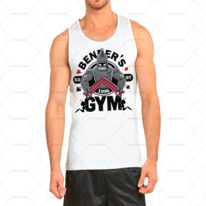 <b>Men's</b> Plain <b>White</b> Cotton Rib Knit Gym Singlet Vest Compression Fitted Ribbed <b>Tank</b> <b>Top</b> Breathable Quick Dry Casual Workout Plus - Product Image 2