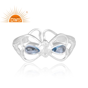 แหวนพลอยบุษราคัมสีเงินแท้เหมาะสำหรับเป็นของขวัญสำหรับผู้หญิง - Product Image 3