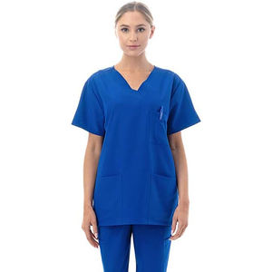 Hanes Femme Scrubs Healthcare Top Nouvelle Arrivée Chemise en toile extensible évacuant l'humidité avec panneaux latéraux côtelés - Product Image 1