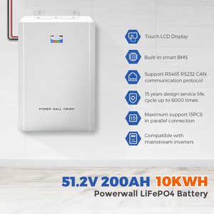 Sistema de Energía Solar de 15 kWh para el Hogar, Batería de 51.2V 200Ah 15KW Lifepo4, Puerto de Comunicación CAN, Protección IP65, Color Blanco - Product Image 6