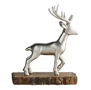 Mesa de hogar de Metal Dorado de la mejor calidad, escultura decorativa de Reno de Navidad, diseño moderno hecho a mano decorativo - Product Image 5