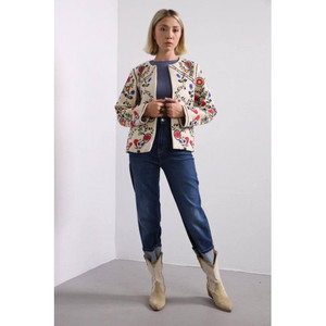 เสื้อสั้นยูเครนสำหรับผู้หญิง, เสื้อเบลาส์โบโฮขนาดเล็กสีดำปักลายยูเครนไซส์พิเศษ - Product Image 1