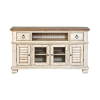 Console TV antique 66 pouces Design traditionnel en bois massif pour salon et usage domestique/hôtel/appartements/villas