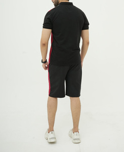 Ensemble de survêtement et t-shirts à col rond 100 % coton respirant pour homme, personnalisable en usine, style streetwear d'été, OEM - Product Image 3