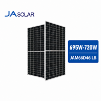 Panneau solaire JA Solar 700W monocristallin PERC N-Type bifacial demi-cellule double vitrage 23,2% d'efficacité TUV pour système photovoltaïque