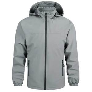 Veste coupe-vent softshell personnalisée de haute qualité pour hommes, randonnée en plein air, décontracté, imperméable avec col montant, style High Street - Product Image 1