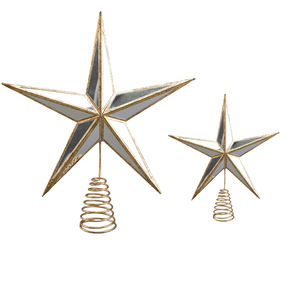 Suministro directo de Metal pulido en forma de estrella árbol de Navidad adornos navideños para uso doméstico decoración de árbol elegante - Product Image 4