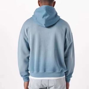 Luxury Heavyweight 500gsm Terry Cotton Fade Stone Washed <b>Pullover</b> <b>Men</b> Hoodies Oversized Custom Print Logo Wash Acid <b>Men</b> Hoodies - Product Image 3
