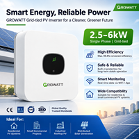 Convertisseur solaire Growatt connecté au réseau, haute puissance, commercial, 10-50 kW, monocristallin, lithium-ion, 220 V, photovoltaïque