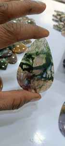 Ágata de musgo de calidad AAA, piedras preciosas sueltas pulidas, todas las formas y tamaños de mezcla para la fabricación de joyas, ágata de musgo Natural y diseño de cabujón - Product Image 2