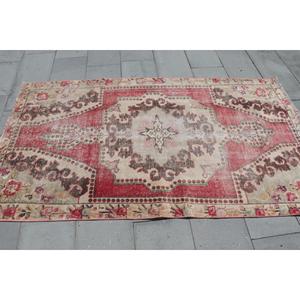 พรมวินเทจ 3.8x6.9 ฟุต (117x210 ซม.) สีแดง พรมโมร็อกโกตุรกี - Product Image 3
