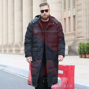 Vestes longues matelassées de haute qualité à col montant avec logo sur le devant pour hommes, adultes et enfants, couleur et impression personnalisées, grandes tailles - Product Image 5