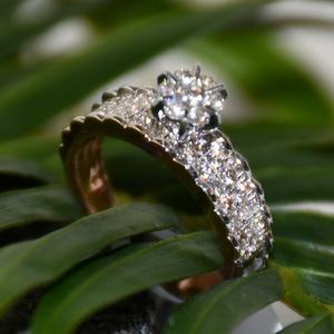 Auténtico Original 14K y 18K Impresionante anillo de diamante Natural Real Diamante Pieza de joyería - Product Image 6