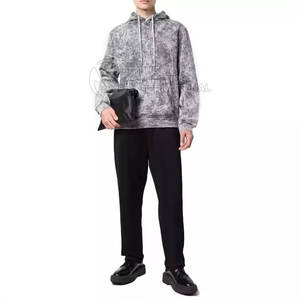 Sudaderas con capucha de lavado ácido para hombre Sudadera con capucha informal mezclada de algodón para uso de moda callejera Sudaderas con capucha de lavado ácido para hombre de moda - Product Image 4