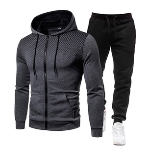 Haute Qualité Joggers Formation Personnalisé Banque Hommes Sport Ensemble Plain Survêtements Pour Hommes En Gros Porter Zip Up Streetwear - Product Image 1