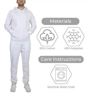 Conjunto Deportivo de Invierno Personalizable para Hombre, Sudadera con Capucha y Pantalones Deportivos de Forro Polar, con Logotipo de Marca Privada, Tejido Transpirable de Secado Rápido - Product Image 5