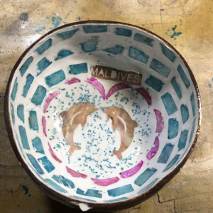 Bol alimentaire en coque de noix de coco naturelle, vaisselle rustique faite à la main et plat de service - Product Image 4