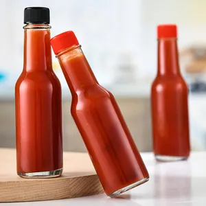 150ml 5oz Empty Vinegar Cruet Salad Chili Sauce Glass Bottle For Ketchup