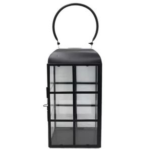 Lanterne décorative unique faite main de support de bougie de fer de conception moderne sans nickelé de T-lumière adaptée aux besoins du client - Product Image 2