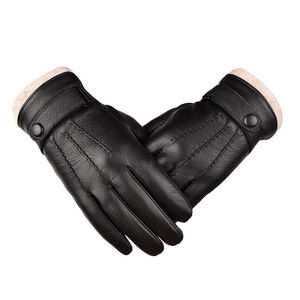 Guantes de conducción de cuero unisex cortavientos invierno motocicleta - Product Image 2