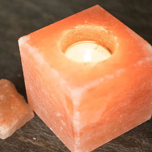 Lampe à sel de l'Himalaya sculptée de style nautique, porte-bougie, décoration d'intérieur, artisanat naturel haut de gamme - Product Image 6