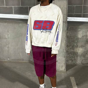 Pantalones cortos de mohair Premium para hombre con ajuste holgado y elegante silueta Mohair Blend Knit Shorts para hombres - Product Image 5