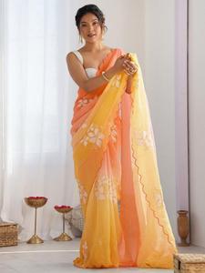 Venta al por mayor GC oro aplastar seda Saree fabricantes en la India - Product Image 4